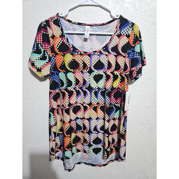New LulaRoe Top Womens Retro Classic Blouse Size XS Hi-Low Scoop Neck (849) - Picture 1 of 6